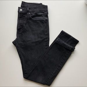 Levi 510 Distressed Black Jeans 31/32